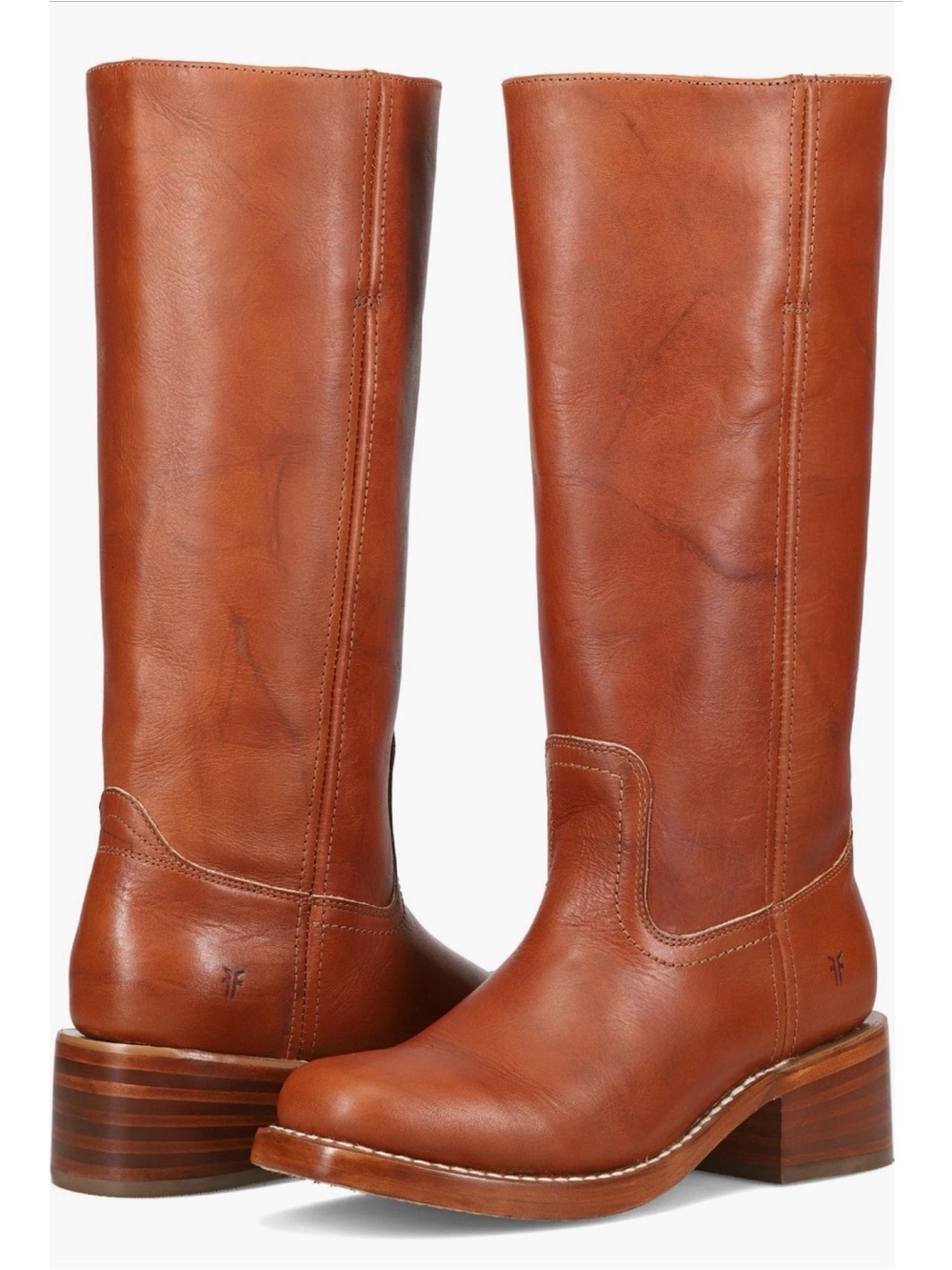 Frye Women's Tall Leather Boots in Cognac